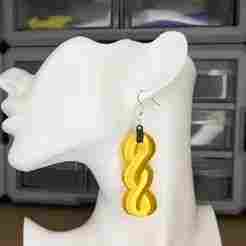 Triple Infinie dangling earrings - STL / 3MF