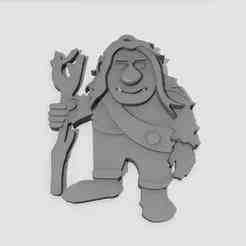 Troll emoji keychain