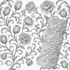 Tulip & Peony Vine | Organic Debossed Pattern Roller for Clay | Floral Vine 3D Print Design