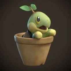 Turtwig in his pot - POKEMON