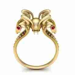 Twin Dragon Guardians Ring