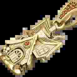TWO HOME 3D Gold Pendant  3d printable model
