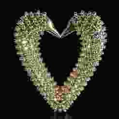 Two Swans Heart Pendant STL