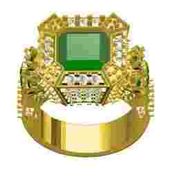 Unique Green Princess Diamond Cocktail Ring