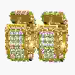 Unique Round Diamond Geometric Hoop Earring