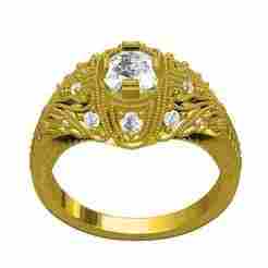 Unique Vintage Style Filigree Engagement Ring