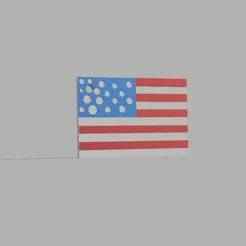USA Flag Keychain - Layered Color Print