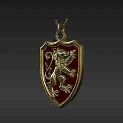 Valorous Heart Shield Keychain - Mythical Lion Design for Collectors & Fans