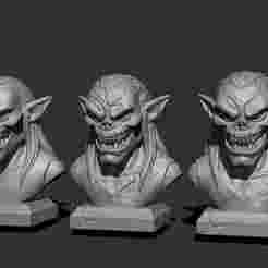 🦇 Vampire Bust - 3 Variants Set (3D Print STL)
