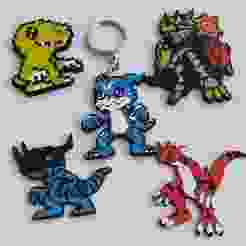 Veemon Pixel Keychain