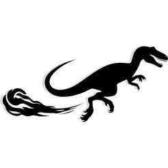Velociraptor running with a comet forming its trail 2 - 2D/3D Wall Art STL+SVG For CNC Router, Plasma, Waterjet, Laser & 3D Printer