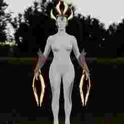 Vengereful spirit Arcana skin weapon, bracer and head for cosplay