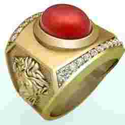 Versace ring - Medusa ring - Oval stone ring - N90