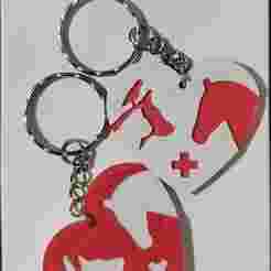 Veterinary Heart Key Ring
