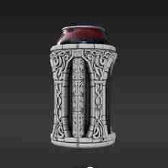 Viking-Style Beverage Holder with Integrated Dice Tower - D&D Accessory