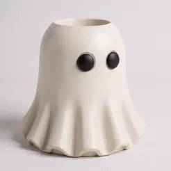 Vintage halloween ghost bucket lantern