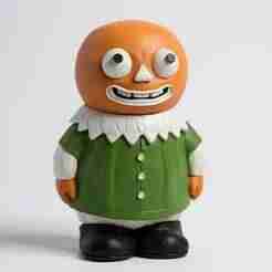 Vintage halloween pumpkin head boy bucket lantern