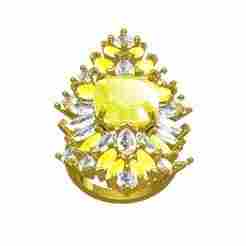 Vintage Style Multi Diamond Cluster Engagement Ring