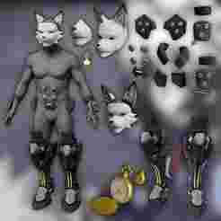 Von Lycaon Cosplay Full kit legs armor  arm mask  zenless zone zero