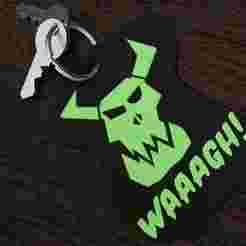 WAAAGH! Ork Keychain – Multicolour STL