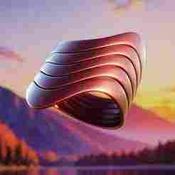 Wave Ring - Futuristic Layered Sculptural Jewelry 3D Print 65
