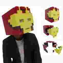 Wearable Minecraft Iron Man Helmet (Marvel Avenger 2020)