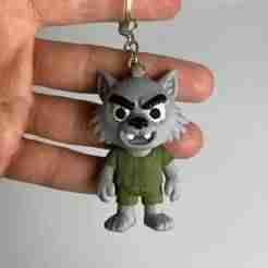 Werewolf Halloween Keychain 🐺 | Color 3MF File for 3D Printing