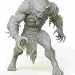 Werewolf Monster – 3D Printable Miniature