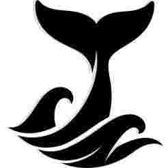 whale tail above ocean waves 2 - 2D/3D Wall Art STL+SVG For CNC Router, Plasma, Waterjet, Laser & 3D Printer