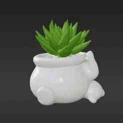 Whimsical Cherub Succulent Planter with Funny Drainage