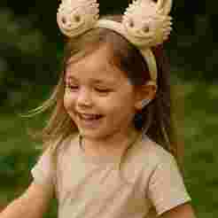 Whimsical Garden Girl with Labubu Headband – 3D Printable Figurine