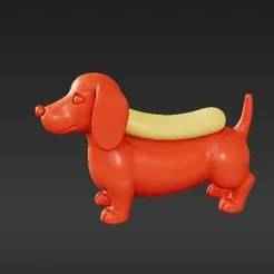 Wiener Dog Hot Dog Boat - 3D Printable Party Utensil