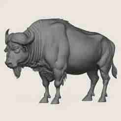 Wild Buffalo Print Ready 3D Model
