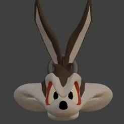 Wile E. Coyote Head Keychain - Looney Tunes Genius Schemer - Looney Tunes - Ready to Print