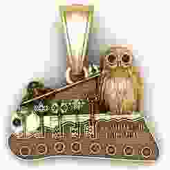 Wisdom & Keys Owl Pendant