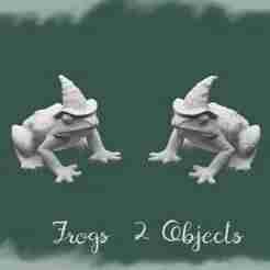 Witch Frog Miniatures – 2 STL Models with Wizard Hats | Halloween 3D Printing