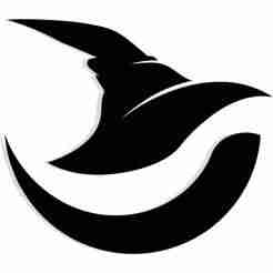 wizard hat morphing into a crescent moon 3 - 2D/3D Wall Art STL+SVG For CNC Router, Plasma, Waterjet, Laser & 3D Printer