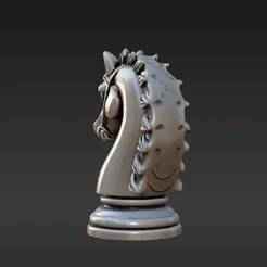 Wizard's Grand Game Knight Keychain - Iconic Horse Head Collectible STL