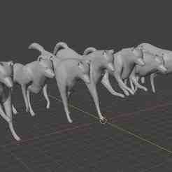 Wolf Pack - 7 Poses (High & Low Poly)