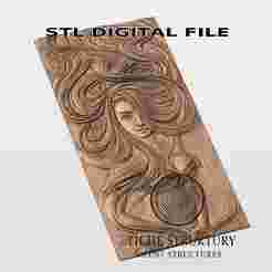 Woman – Ornamental Hair Art – 3D STL Model