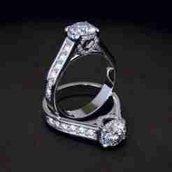 Women Ring With Diamonds 3D Model