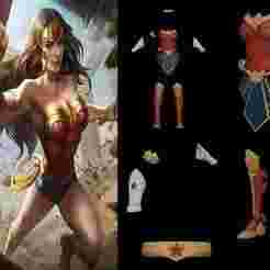 Wonder Woman - Cosplay Wearable Armor - EVA Foam Template - PDO + PDF Pepakura Pattern