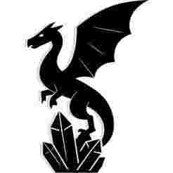 wyvern perched on a crystal 2 - 2D/3D Wall Art STL+SVG For CNC Router, Plasma, Waterjet, Laser & 3D Printer