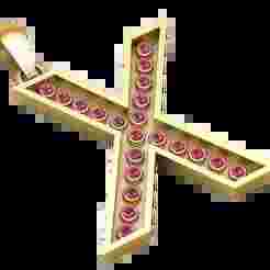 X ALPHABET  PENDANT  3d printable model