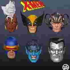X-men classic 6 pack custom heads marvel legends