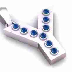 Y ALPHABETS GLD PENDANT  3d printable model