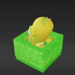 Yellow Cartoon Character in a Hedge Sponge Holder - Novelty Sink Organizer