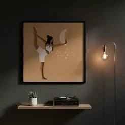 Yoga Pose & Zodiac Constellation 3D Wall Art 3D Model Description