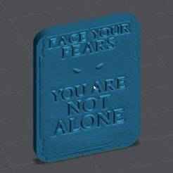 you are not alone face you fears sign haunted house wall art