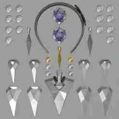 Zenless Zone Zero ZZZ  Vivian Banshee Jewelry and Accessories. Video game, props, cosplay